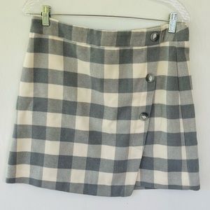 Loft checkered mini skirt
